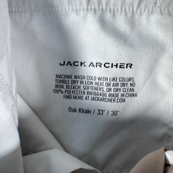 Jack Archer Jetsetter Pants Mens Size 33x30 Measured 34x26 Oak Khaki Beige - Picture 7 of 10